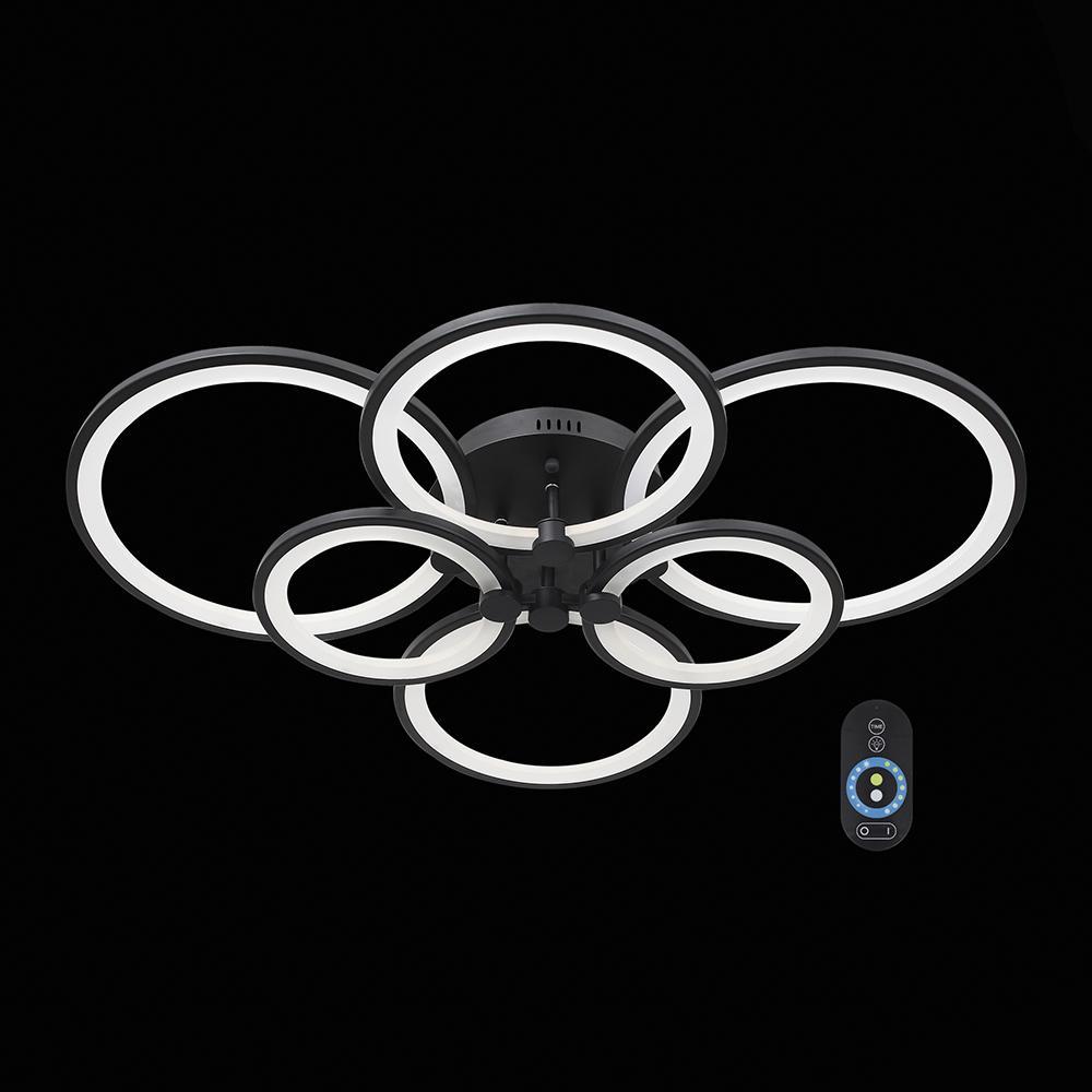 Потолочная светодиодная люстра ST Luce Twiddle Dimmer SL867.402.06 ST LUCE ДИЗАЙНЕРСКИЕ, TWIDDLE DIMMER BLACK 137053 Черный  - Вид №1