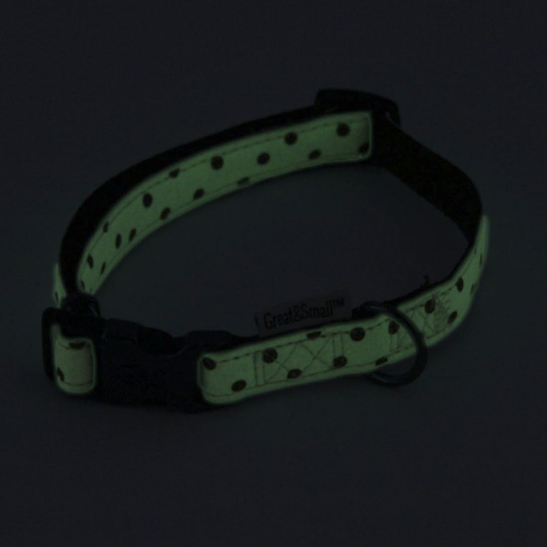 ПР0057037 Ошейник для собак Polka Dot 10х200-350мм светящийся в темноте Great&Small  - Вид №1