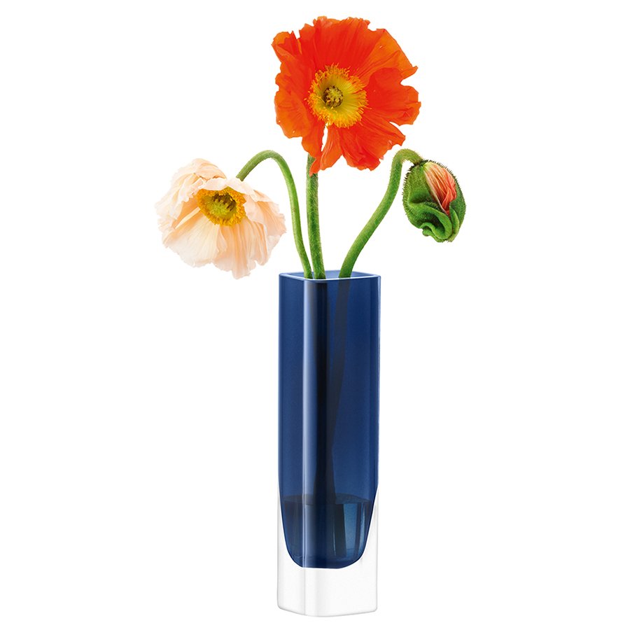 Ваза прямоугольная 20х5х5 см синяя Modular LSA INTERNATIONAL - 253400 Синий  - Вид №2