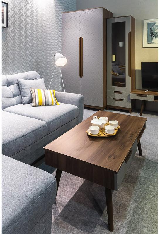 1420 Шкаф двухстворчатый Сканди Грей R-HOME 4009263h_Грей - Вид №4