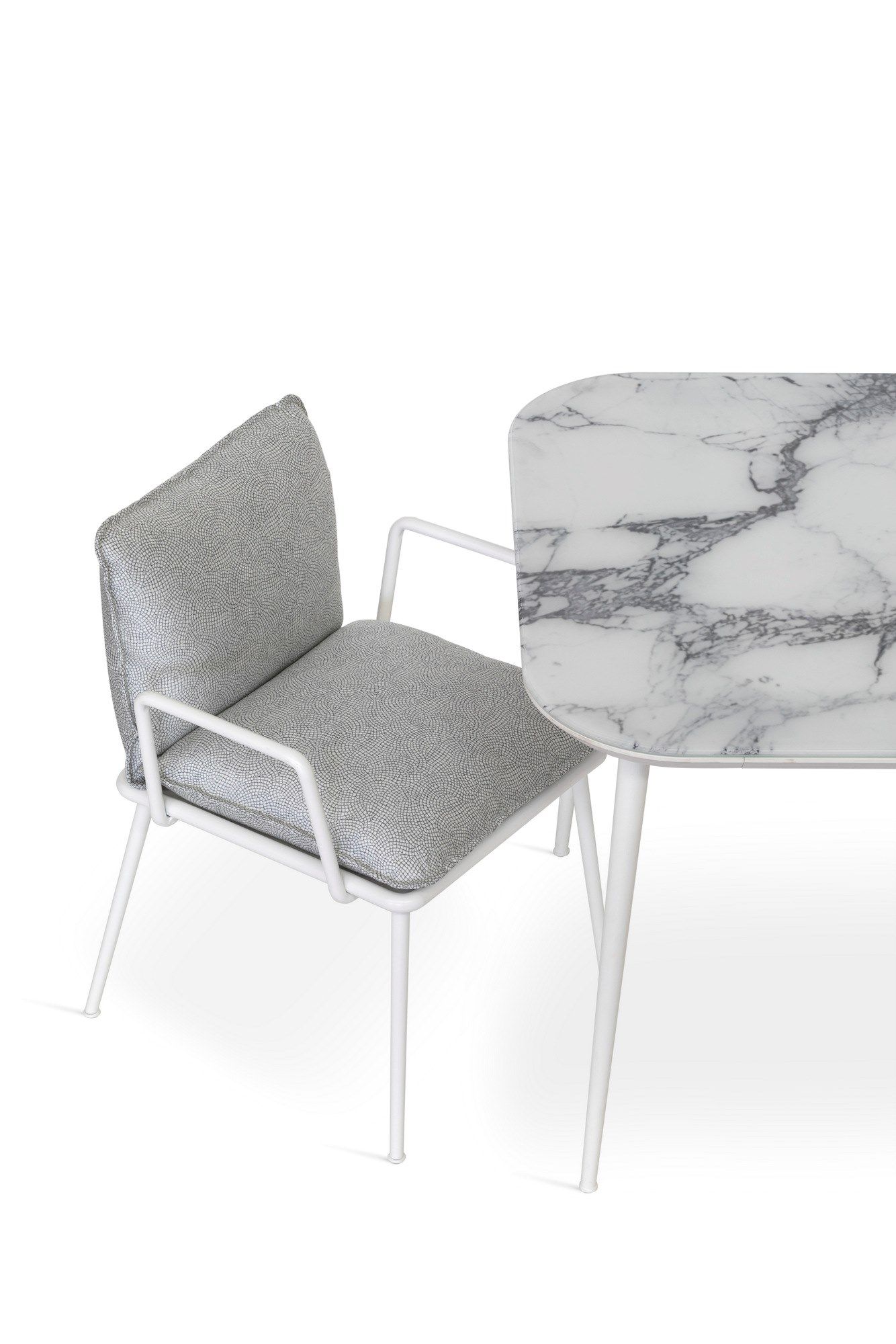 Тканевый мягкий садовый стул с подлокотниками Sicis Lipari ARCH-00042901 - Вид №3