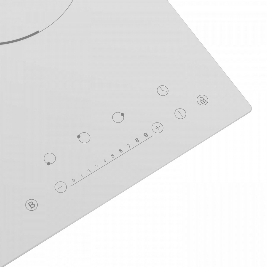 EVI.453-WH Электрическая индукционная панель evi.453-bk/ индукция,45 см, 3 конфорки, сенсорное управление, белый цвет Maunfeld Santreyd  - Вид №3