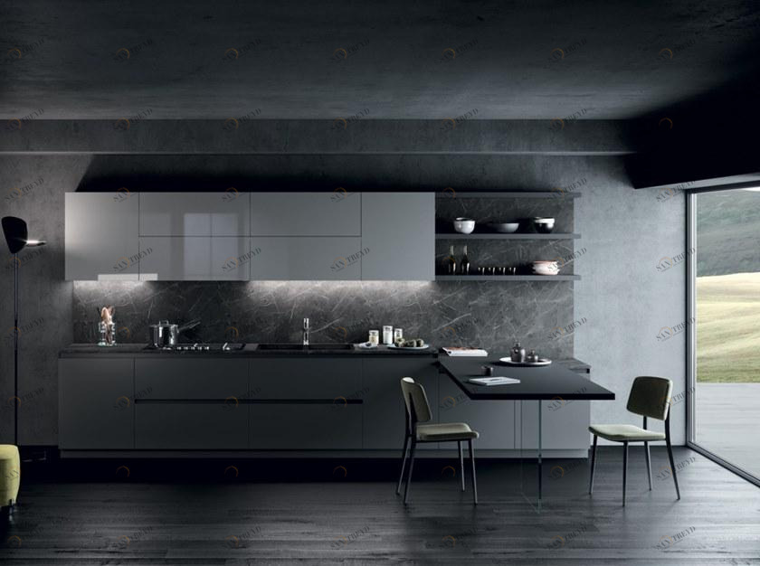 Febal Casa Кухня из меламина с полуостровом sun-id-1511089