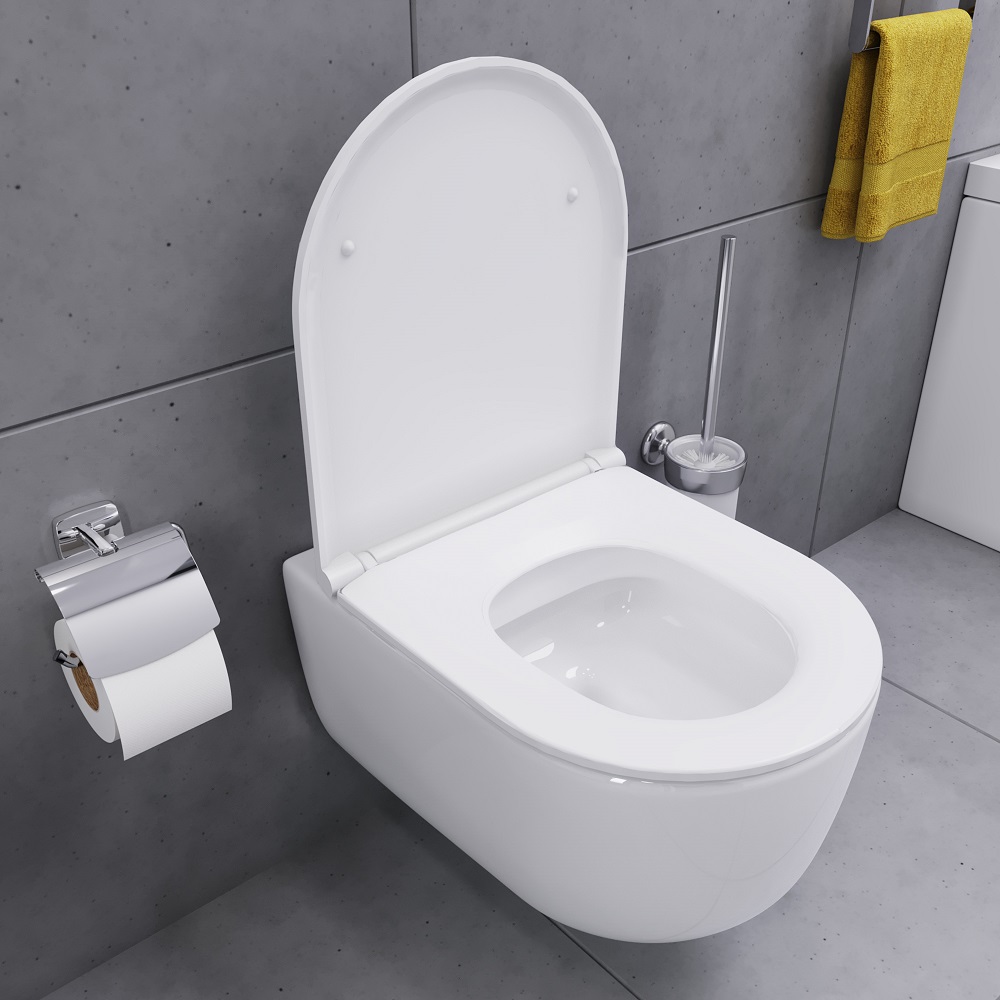 DX86C1700SC подвесной унитаз безободковый с сиденьем микролифт Damixa Sirius - Вид №1