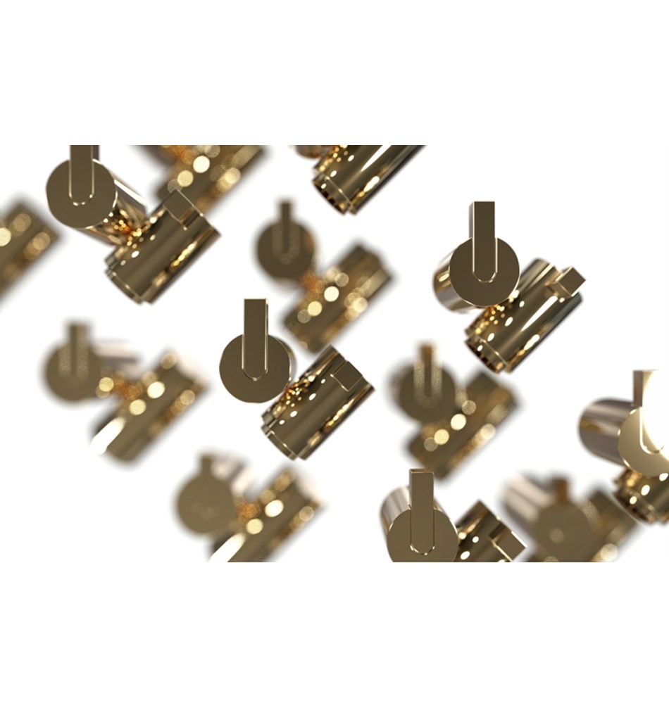 FROST Крючок 6 » 2 шт. золото Нержавеющая сталь Золото N1901-1-GO  - Вид №2