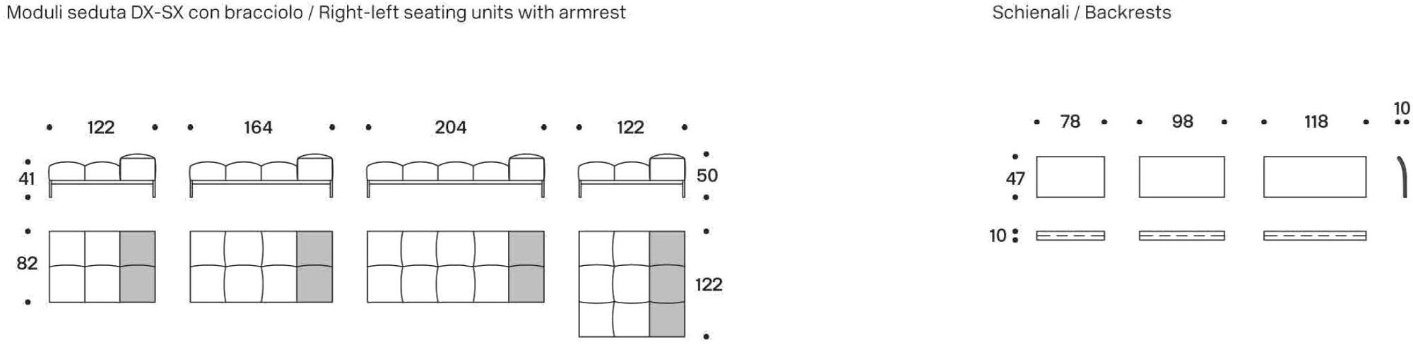 Saba Italia Модульный тканевый диван Pixel light sun-id-1385462 - Вид №11