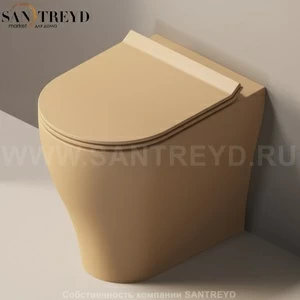 AP117RG9004 Приставной унитаз напольный Коричневый Ceramica Flaminia App Италия