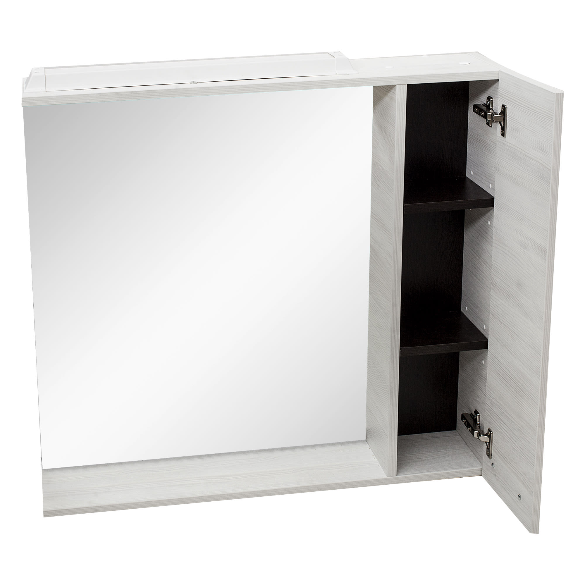 16964015 Шкаф зеркальный «» 75 см цвет светлое дерево Торонто Santreyd  - Вид №2