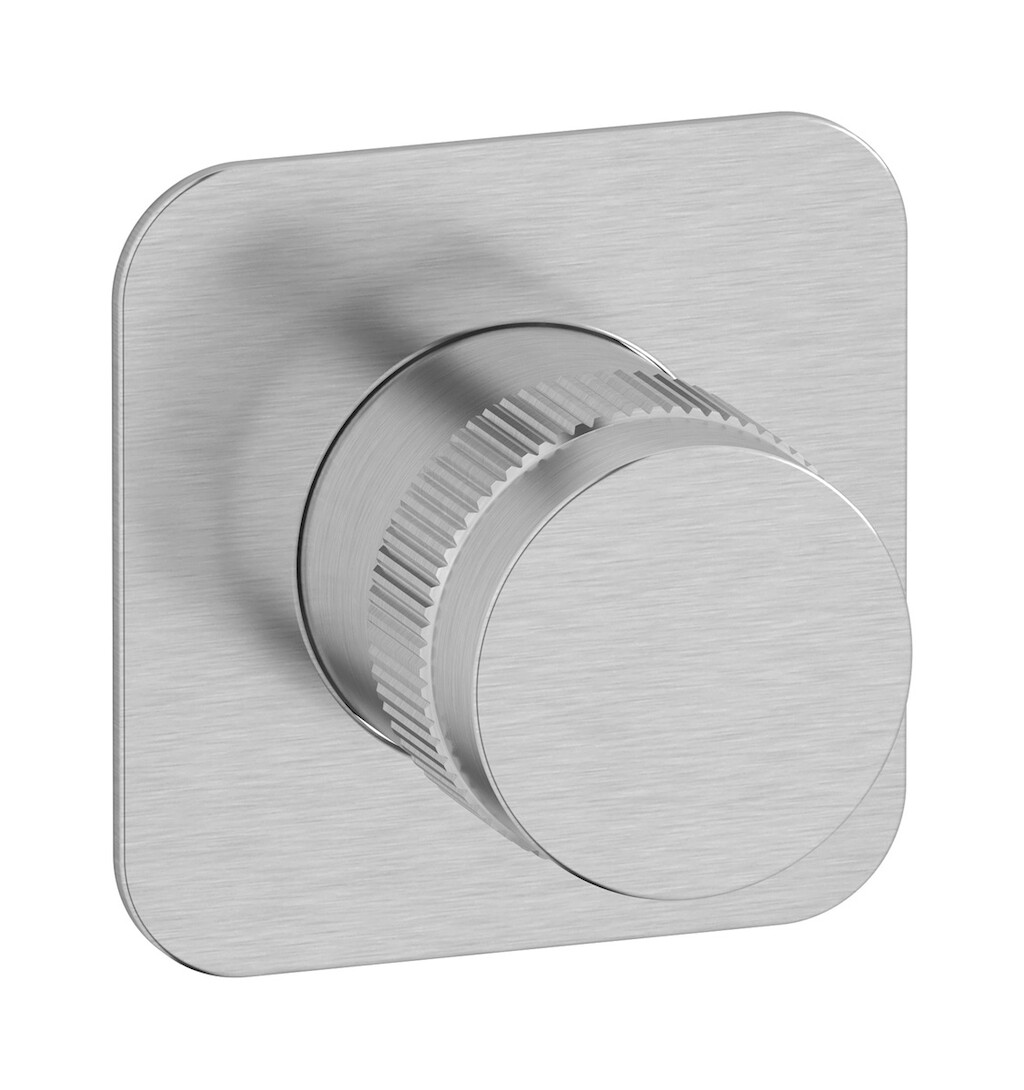 Комплект внешних частей настенного прогрессивного смесителя на 1 потребителя. WE ARE IB rx300ss Brushed Nickel Reflex