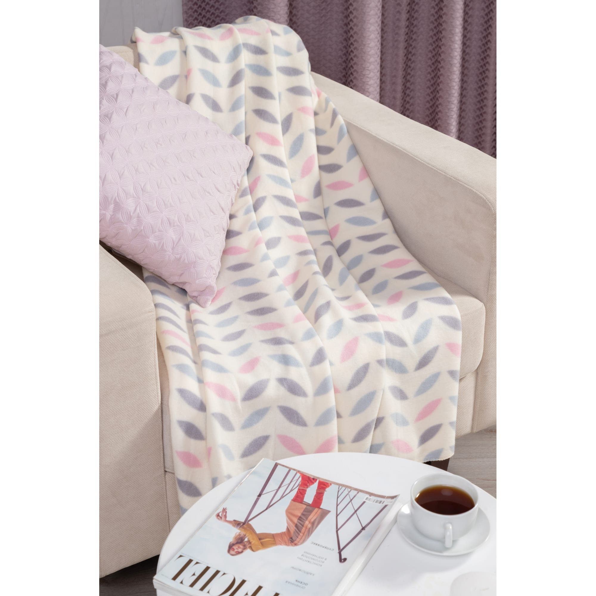 82304518 Плед «Scandi», 130х170 см, флис, цвет розовый Santreyd  - Вид №4