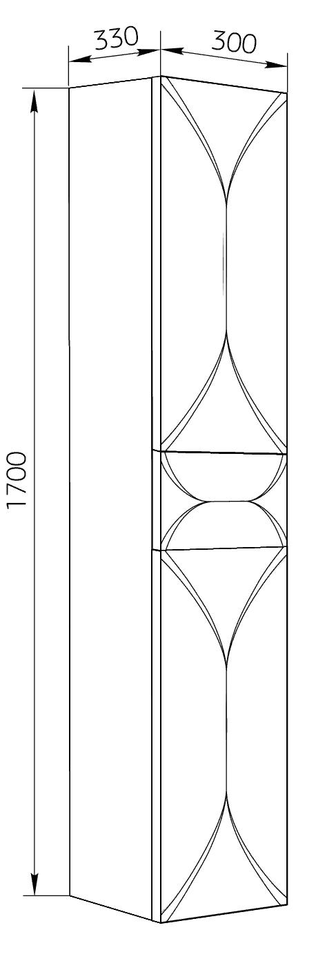 У73552 Пенал Elegant 30П 2д. 1в.я. White L 1 Marka Art - Вид №2