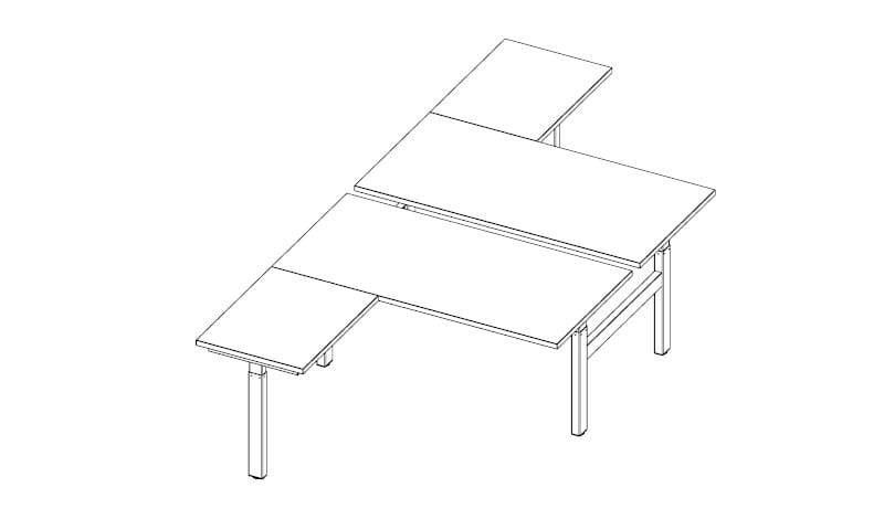 Рабочий стол с регулируемой высотой Quadrifoglio Group дизайн-офис ARCH-00036333 - Вид №15