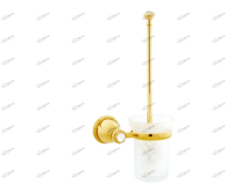 051284.000.62 Подставка для ершика с кристаллами сваровски Сатин никель Mestre Oman