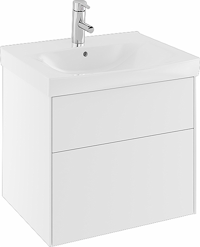 42553 IFO Sense тумба под умывальник с двумя ящиками, W = 600 мм, W1 = 622 мм, темно-серый - Вид №1