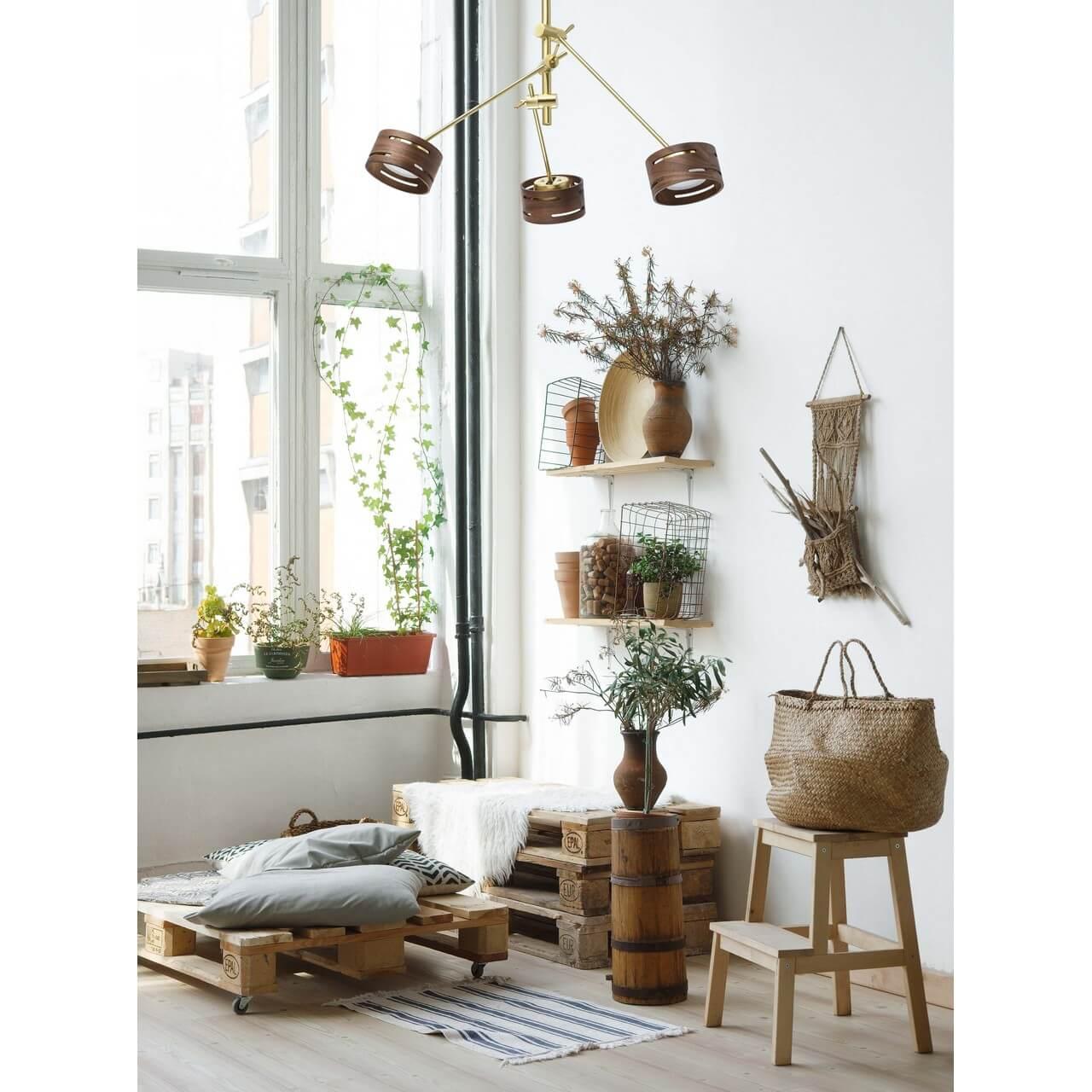 Подвесная светодиодная люстра De Markt Чил-аут 725010203 DE MARKT ДИЗАЙНЕРСКИЕ, ЧИЛ-АУТ 220472 Венге  - Вид №1