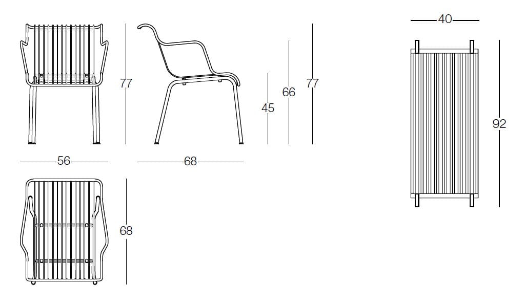 Штабелируемый стул с подлокотниками Magis Юг ARCH-00107018 - Вид №15