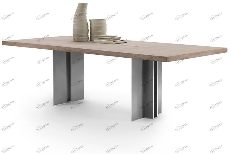 Flexform Прямоугольный стол с деревянной столешницей sun-id-1466333