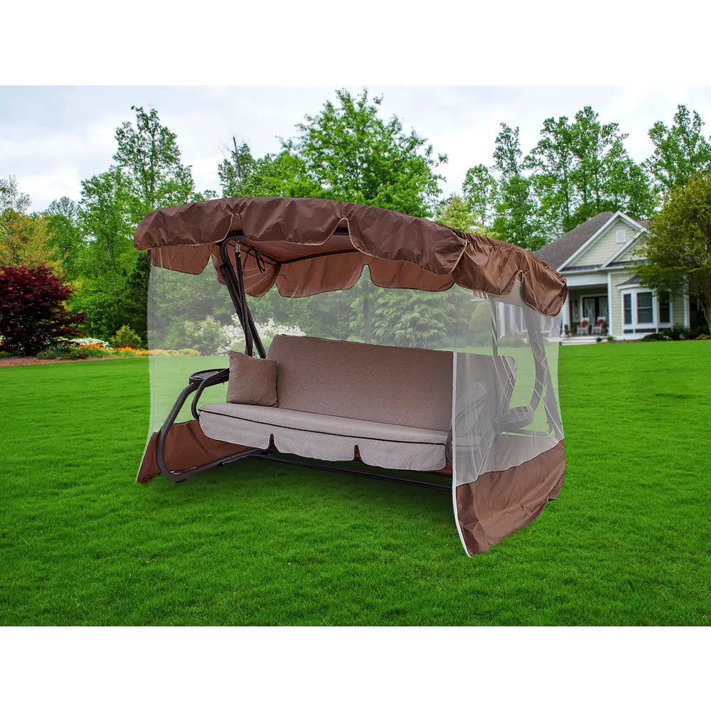 NATERIAL Aniva — трёхместные садовые качели с регулируемой спинкой и тентом 89344078 STLM-1420258 - Вид №11