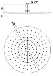 Paini - 50CR759UP30E рассеиватель для верхнего душа  - Вид №1