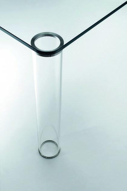 Glas Italia Квадратный хрустальный стол Pipeline sun-id-1364623 - Вид №1