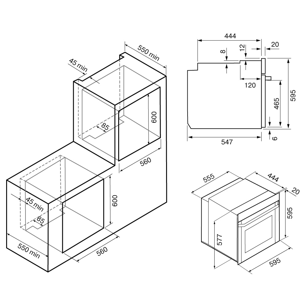 9956893 Электрический духовой шкаф KRONA BIRNE 60 WH белый KRONA1 STDN-0149524 - Вид №16
