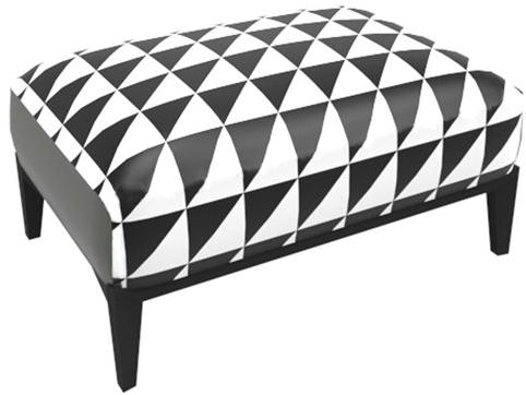 MOMENTI Прямоугольный пуф из ткани The black attitude Pn-301 - Вид №4