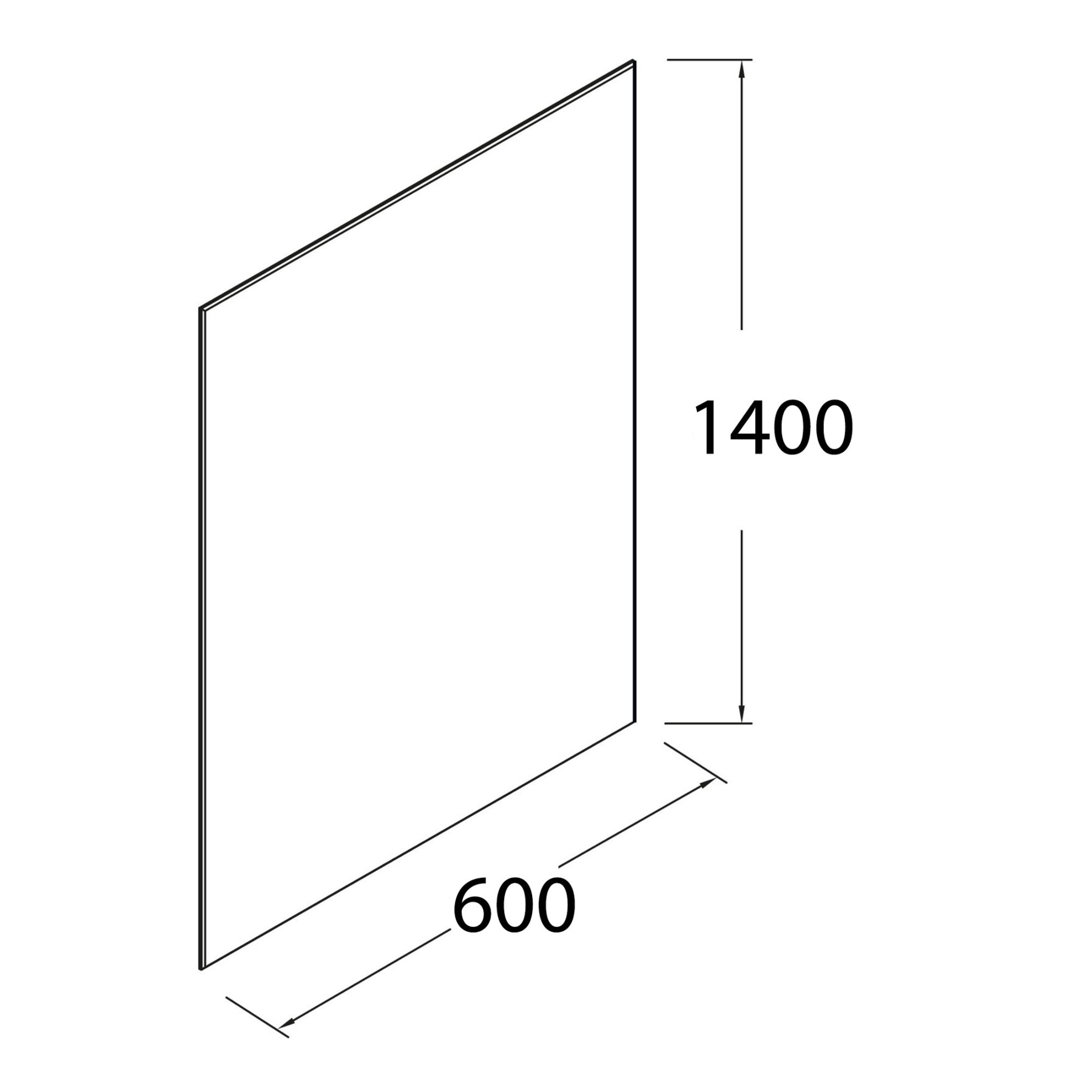 84861 SALGAR Зеркало SENA 1400 горизонтальное вертикальное зеркало 5 мм 1400 x 600 мм - Вид №1