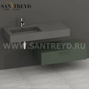 S09024FE2 Тумба с 1 ящиком 90 см зеленая Globo ARREDO WOOD Италия