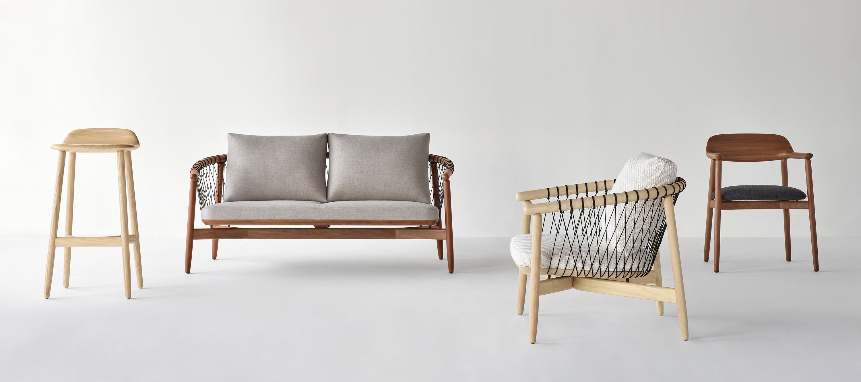 2-местный деревянный и тканевый диван Herman Miller Crosshatch ARCH-00119966 - Вид №7