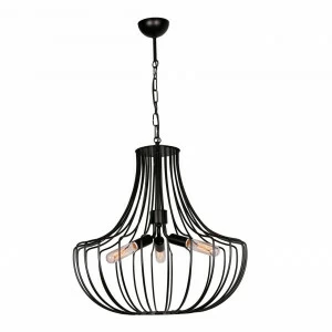 Люстра дизайнерская Brave черная 10164-3L SUPERNW БЕЗ ПЛАФОНОВ 056670 Черный