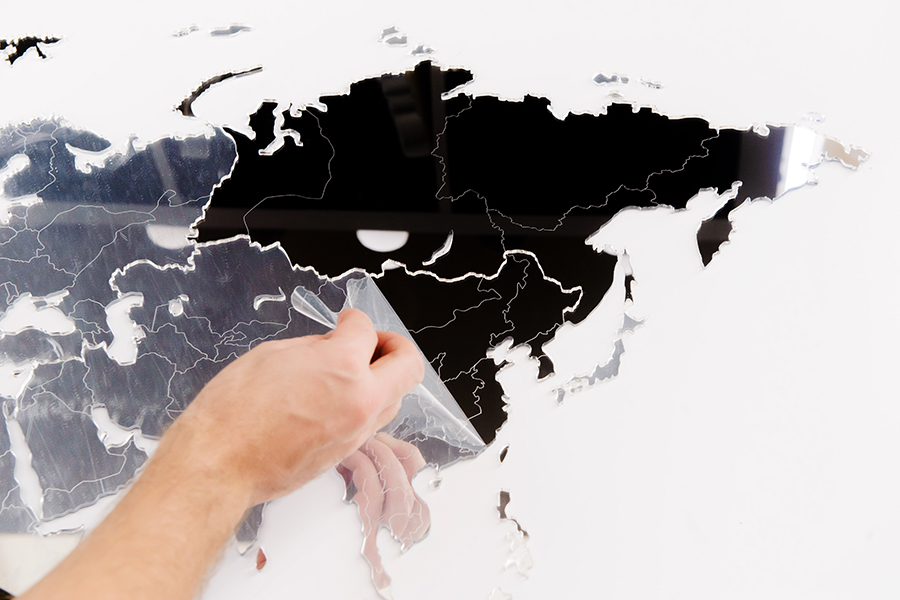 19-19 Карта-пазл зеркальная wall decoration exclusive 90х54 см Mimi  - Вид №3