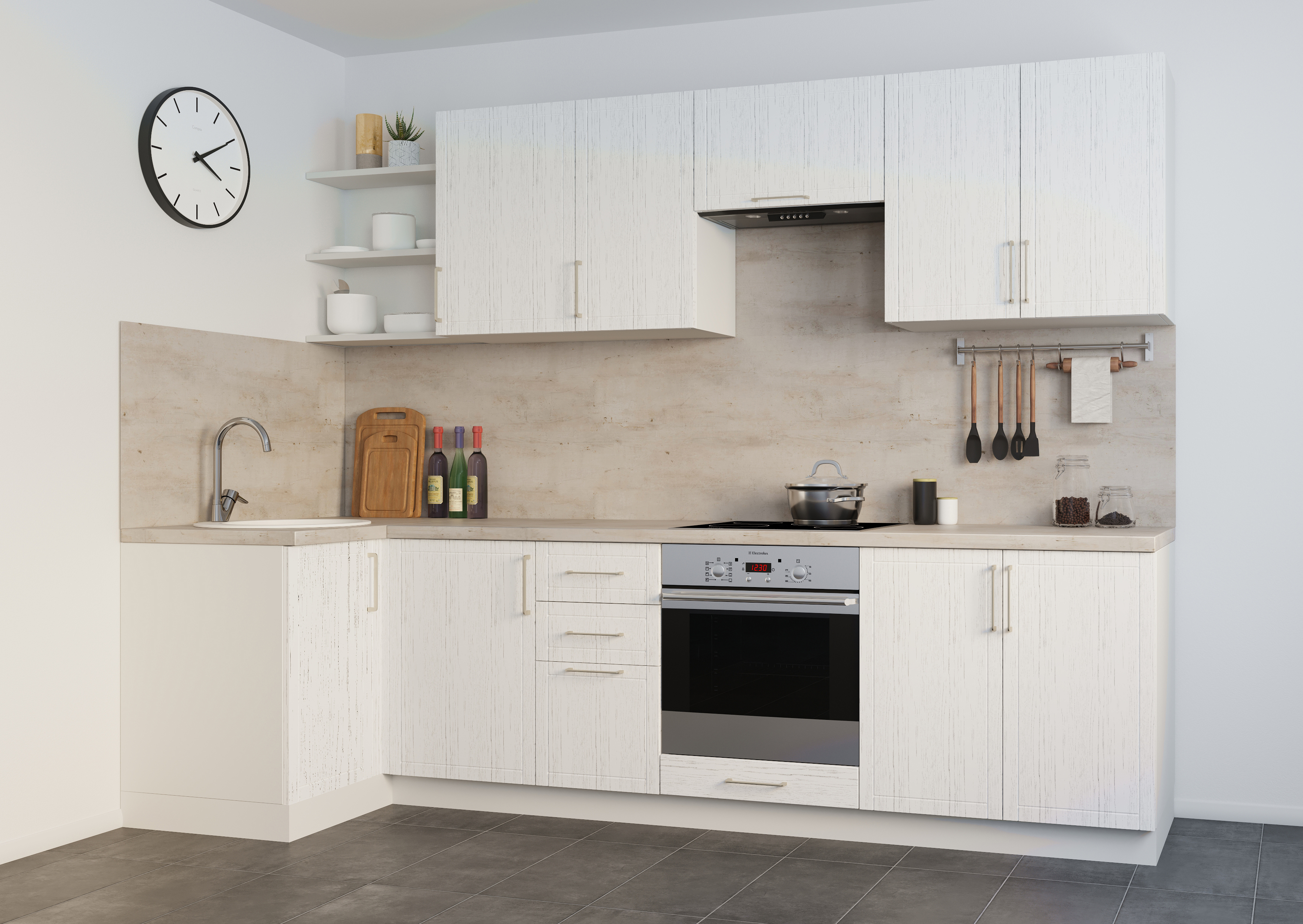 DELINIA Агибель - напольный шкаф с тремя ящиками для современной кухни 86844325 STLM-0071981 - Вид №6