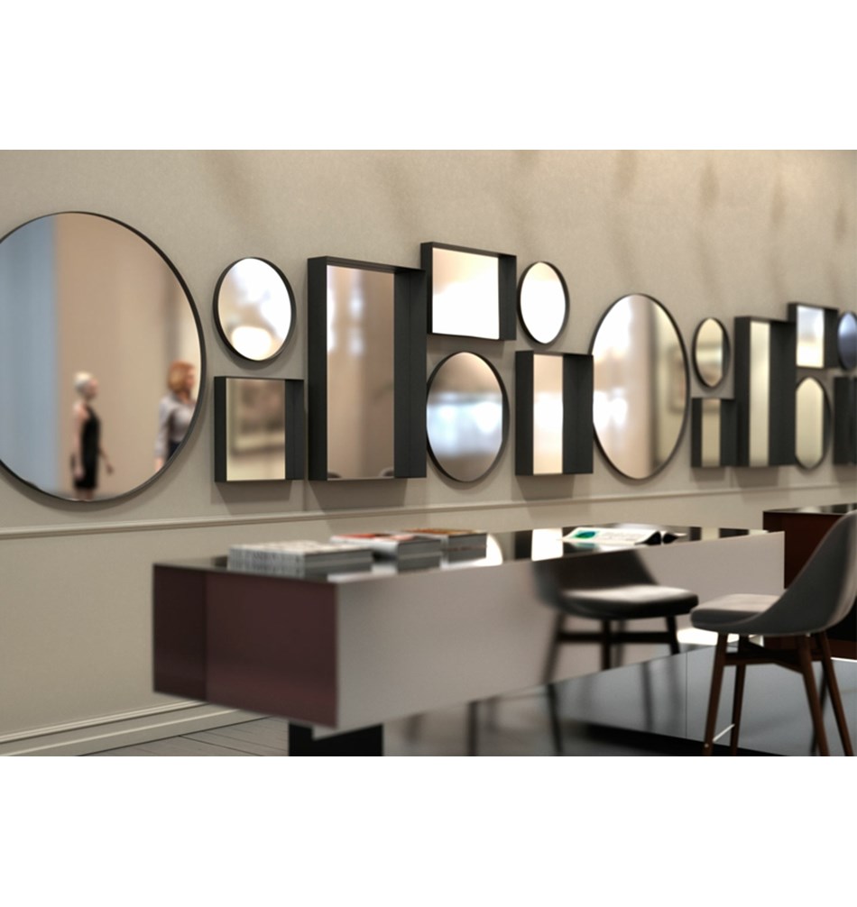 FROST Зеркало круглое 4131, Ø100cm » черное Алюминий Черный U4131-B  - Вид №2