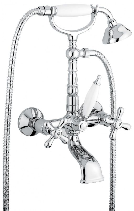 12611BR Смеситель Deco Old с ручным душем для ванной, цвет бронза EMMEVI Decò old