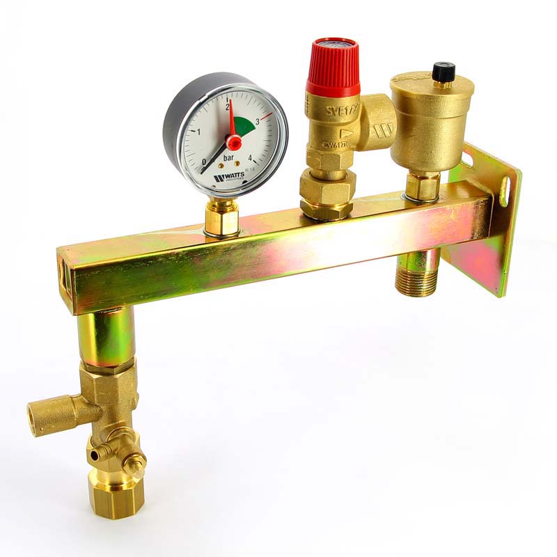 Группа безопасности котла для подключения расширительного бака GAG/KAV 3/4" с отсечным вентилем WATTS 10017890 - Вид №1