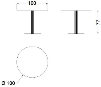 Круглый мраморный стол CPRN HOMOOD Starlight ARCH-00000536 - Вид №1