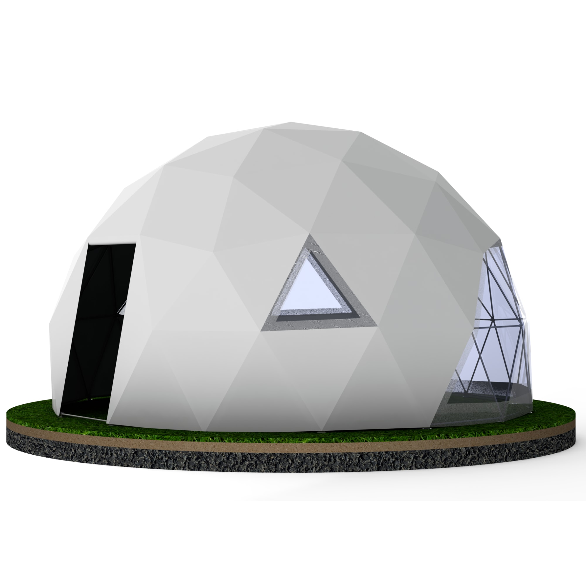 87054823 Павильон "Геокупол" ø6 м сталь/ПВХ белый Santreyd 