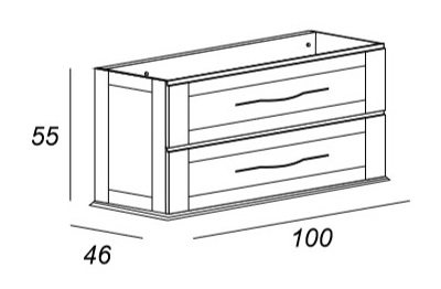 Мебель для ванной CEZARES TIFFANY 101 Bianco opaco 54951 - Вид №2