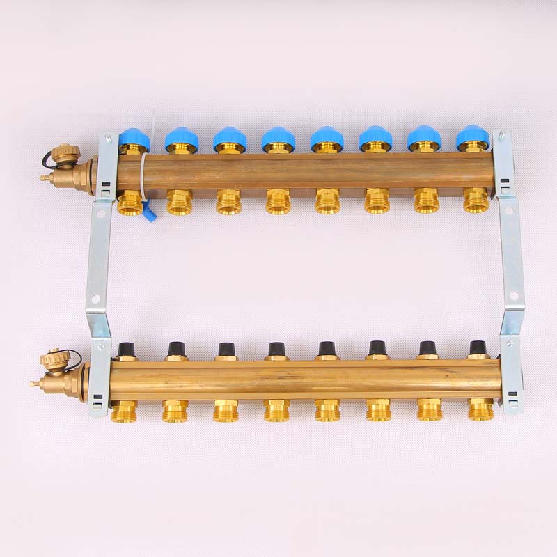 Коллекторная группа HKV с регулировочными и термостатическими вентилями WATTS Ind 1"x3/4"ЕК 8 выходов 10004184 - Вид №3