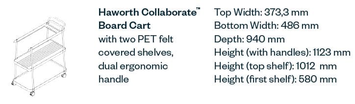 Стальная тележка с порошковым покрытием с полками Haworth Collaborate ARCH-00117404 - Вид №3