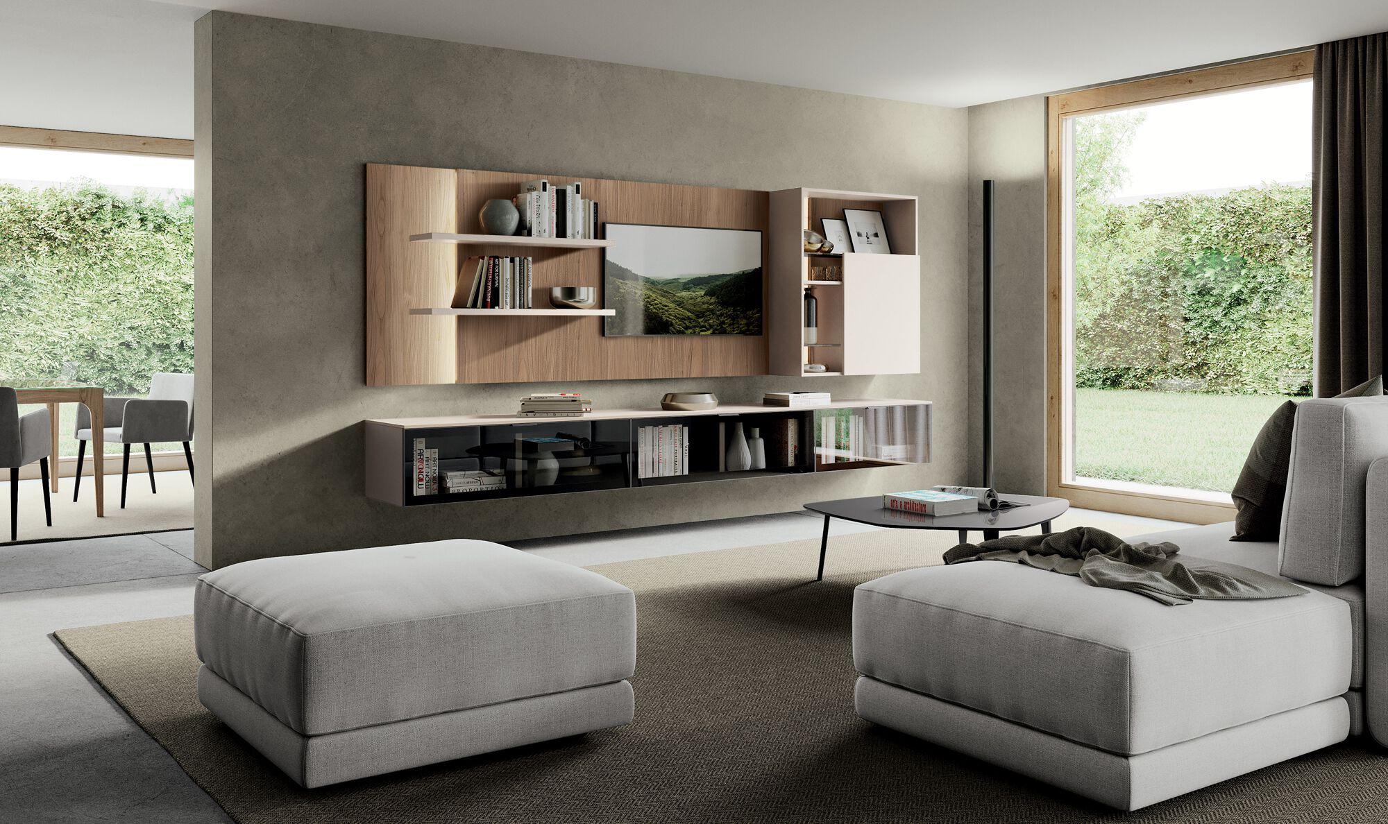 Деревянная секционная оборудованная стена Febal Casa DICIOTTO ARCH-00042839 - Вид №15