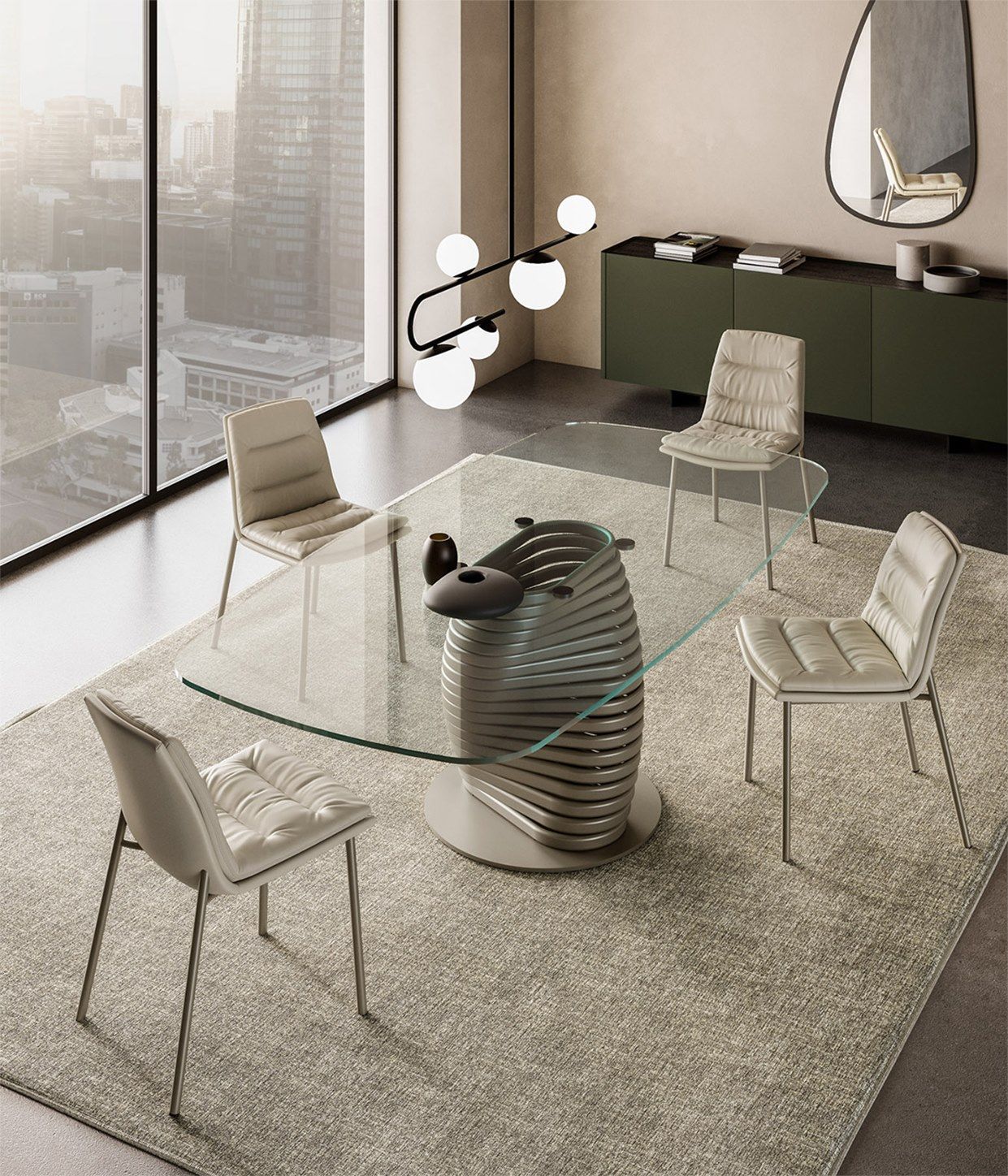 Круглый Хрустальный стол с металлическим основанием EFORMA Rotolo ARCH-00050356 - Вид №3