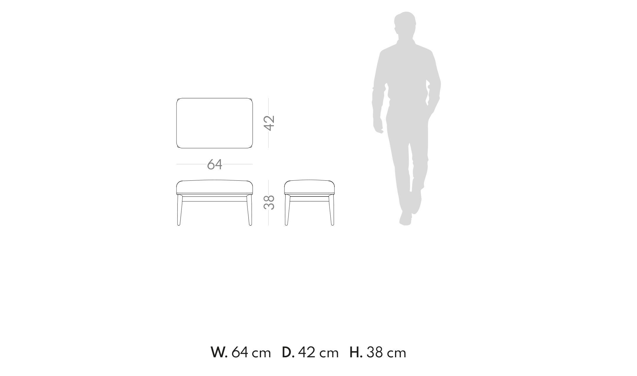 Мягкая скамейка из ткани PRADDY Natur ARCH-00072725 - Вид №4