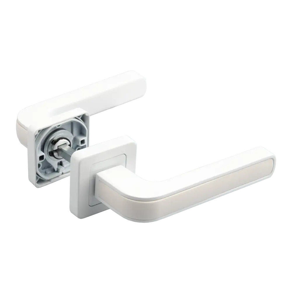 Дверные ручки Armex H-22106-А-WM/W без запирания цвет матовый белый STLM-2156394