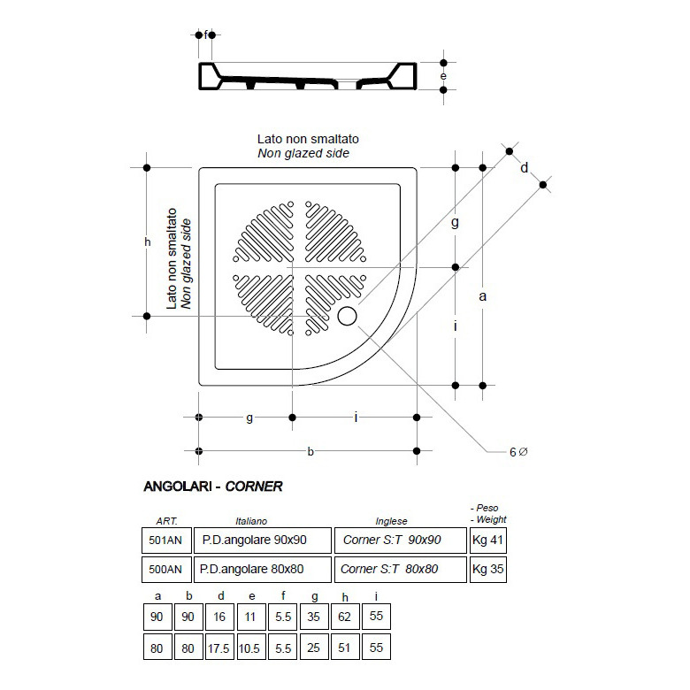 501AN01 Piatto Collection душевой поддон AXA AXA ONE 42904 - Вид №1