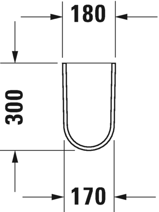 0858250000 Полупьедестал для раковины овальная Duravit Darling New - Вид №3
