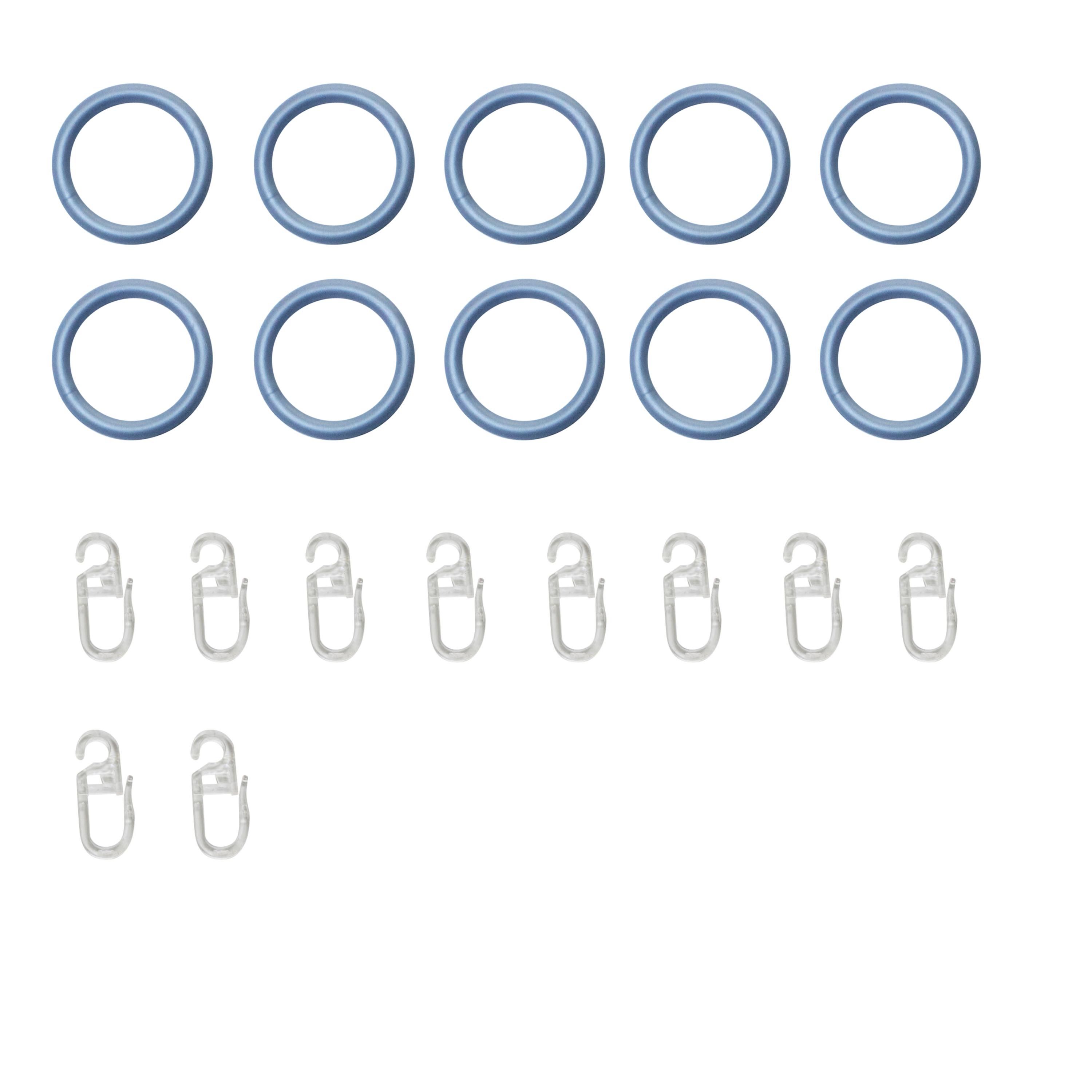 INSPIRE Кольца с крючком для карнизов серые матовые 10 шт 84407370 STLM-0049509 - Вид №1