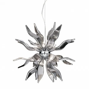 Подвесной светильник Ideal Lux Leaves SP8 Fume IDEAL LUX ДИЗАЙНЕРСКИЕ, LEAVES FUME 072526 Серый