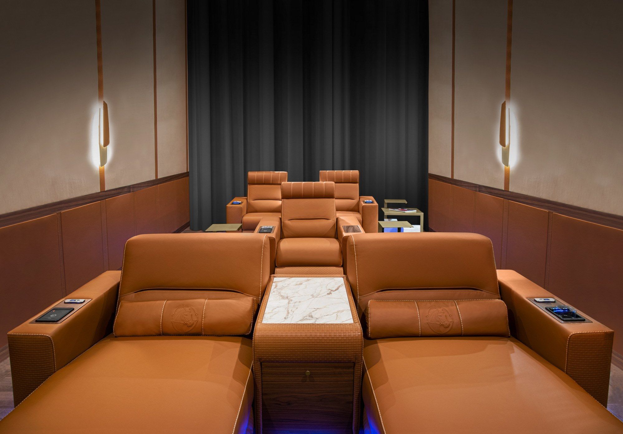 Кресло для домашнего кинотеатра из бархата и кожи Formitalia Дастин ARCH-00084128 - Вид №3