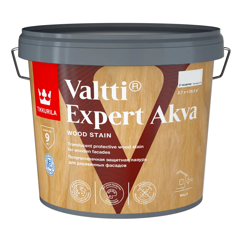 Tikkurila Valtti Expert Akva - защитно-декоративный антисептик для древесины 82115526 STLM-0019432 - Вид №1